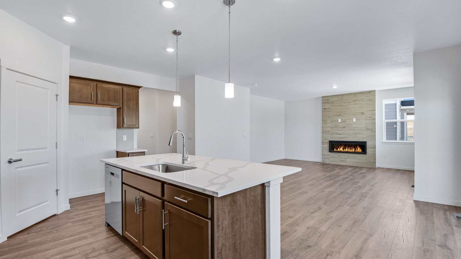 kitchen with an island