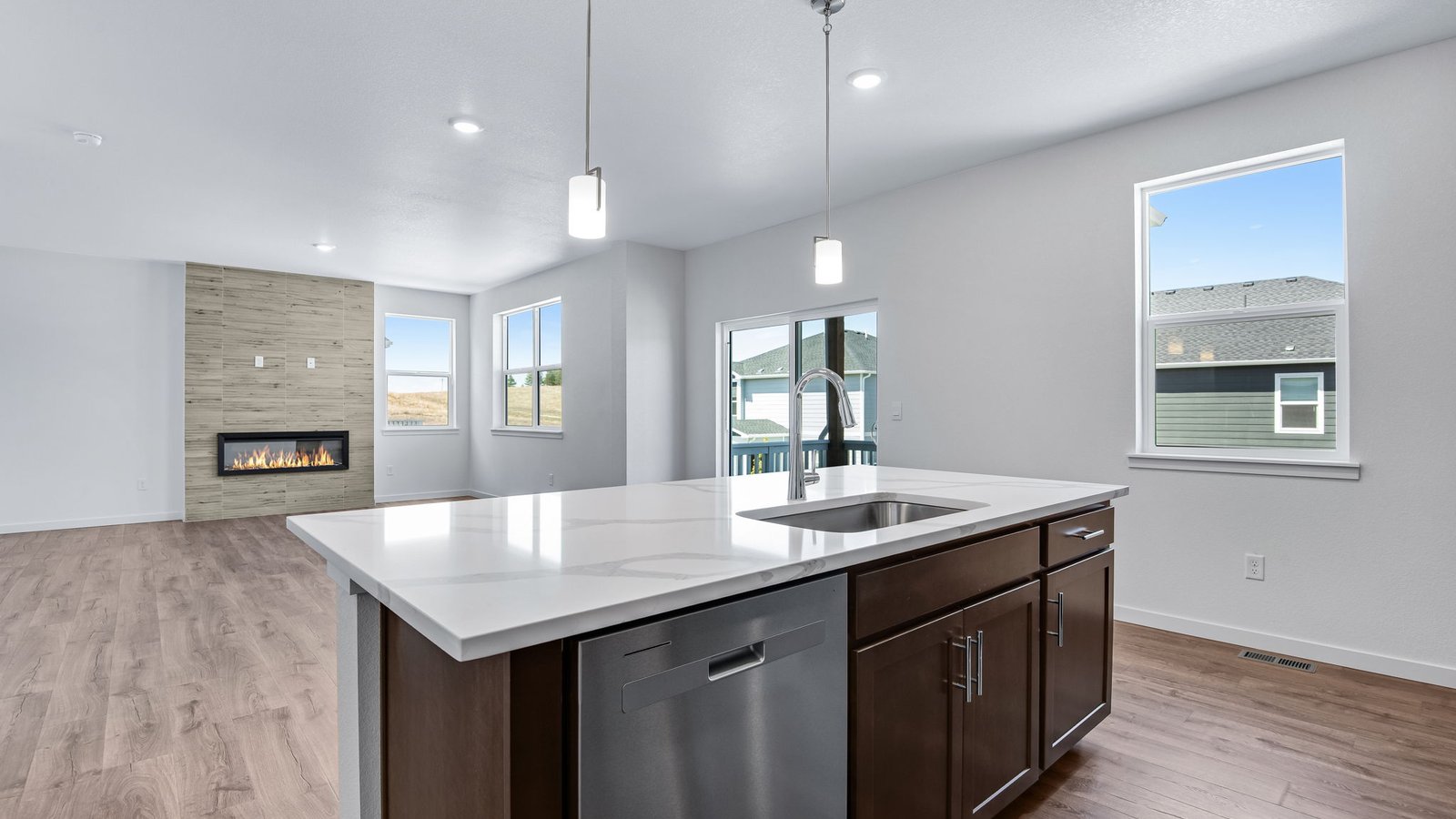 kitchen island in new home