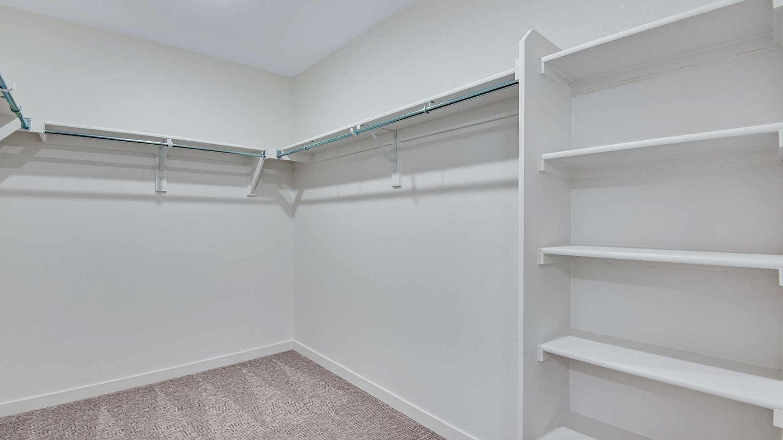 walk-in closet in new home