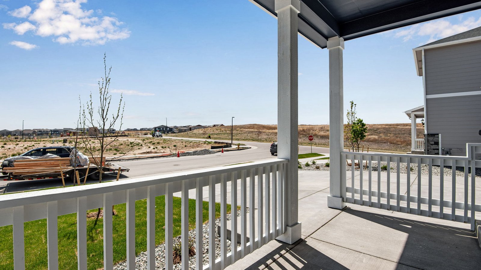 new home with a front patio