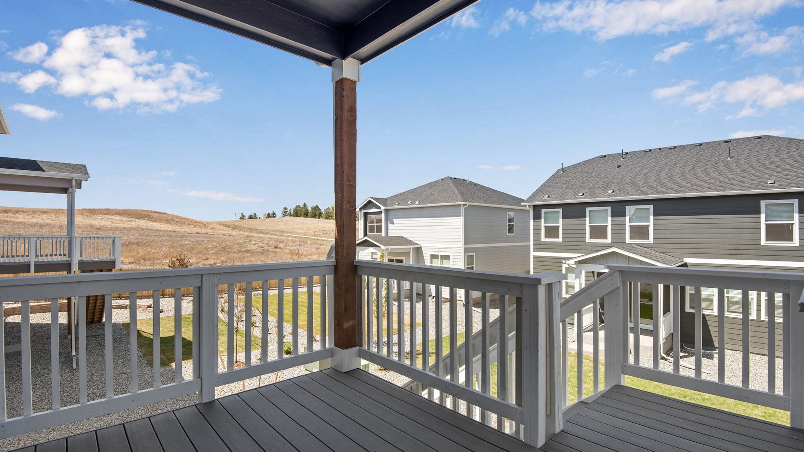 new home with a balcony