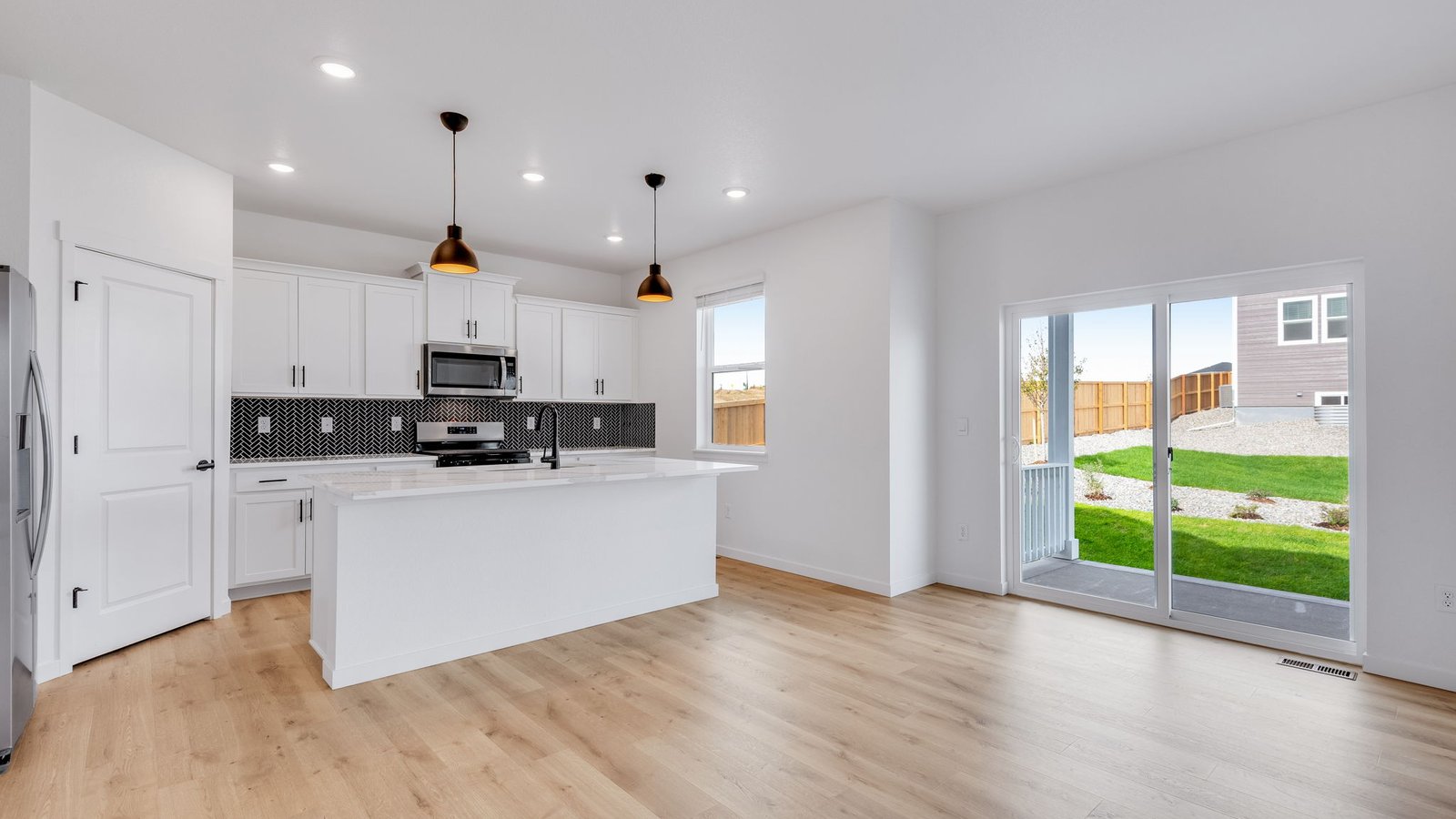 Dining room space of new home in Colorado