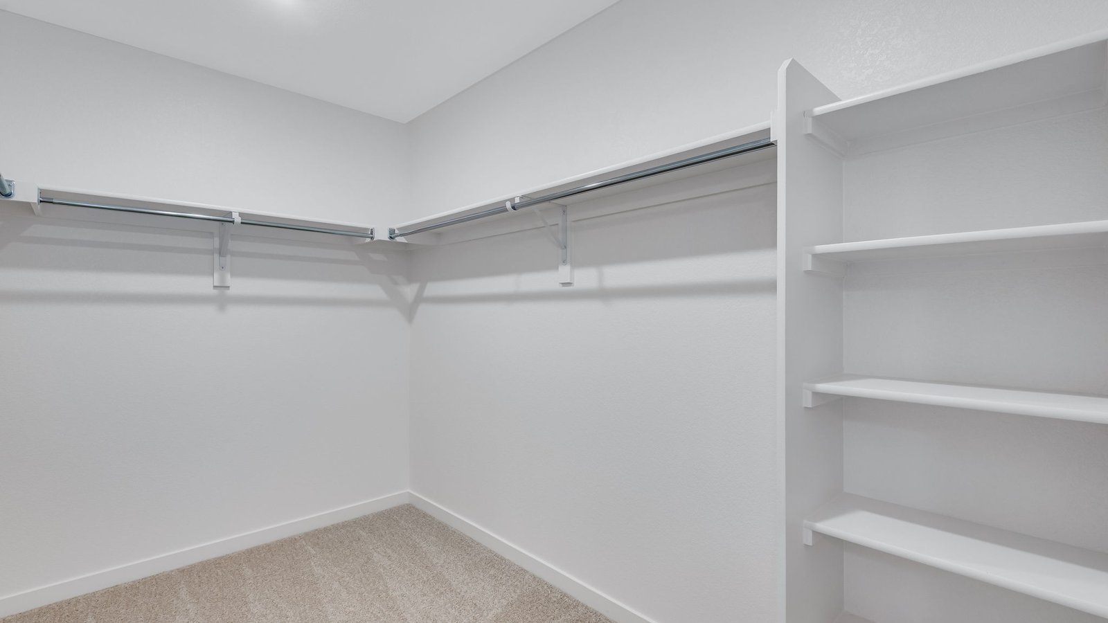 large walk-in closet in new construction home parker, co