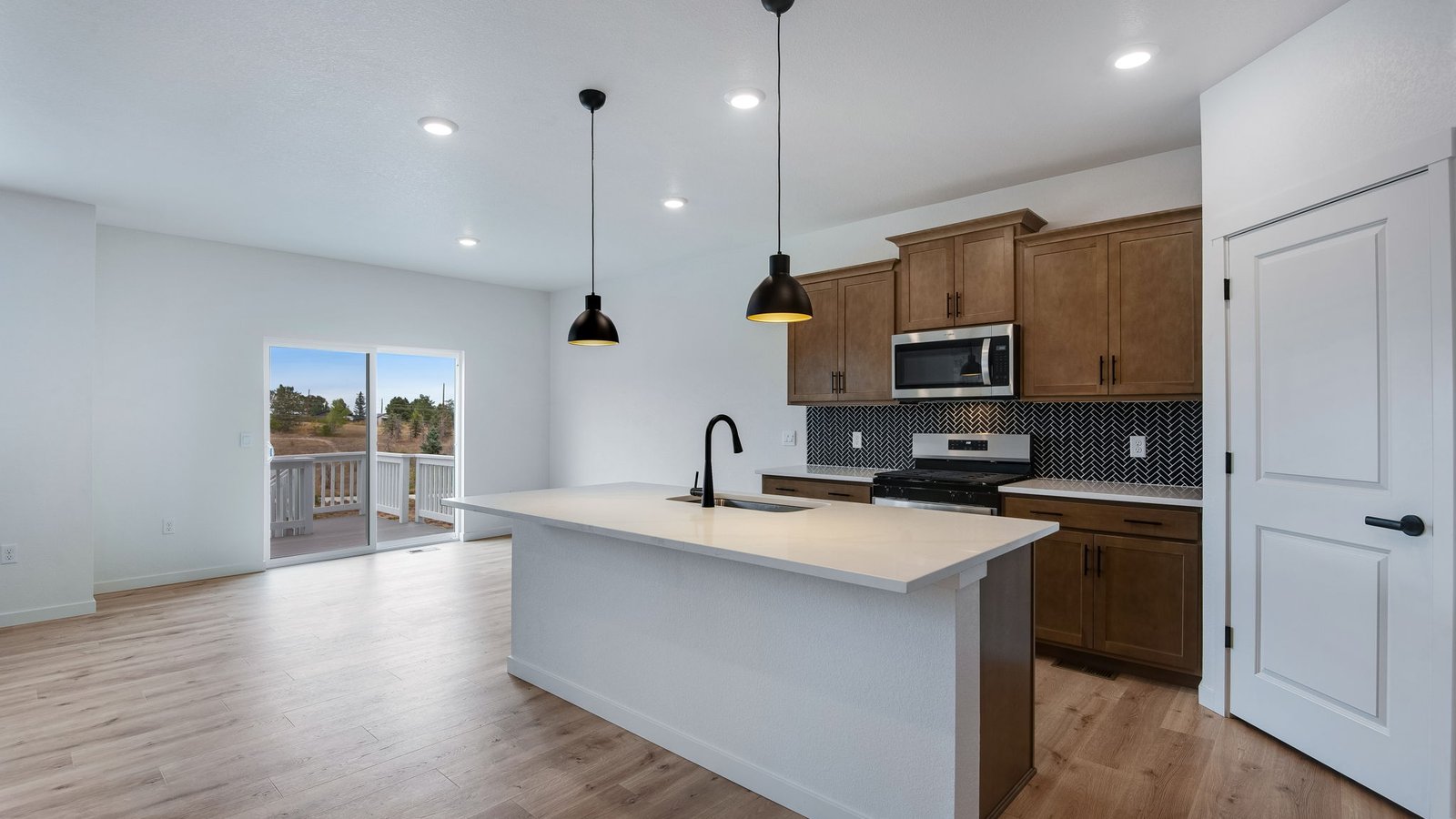 modern kitchen in new home