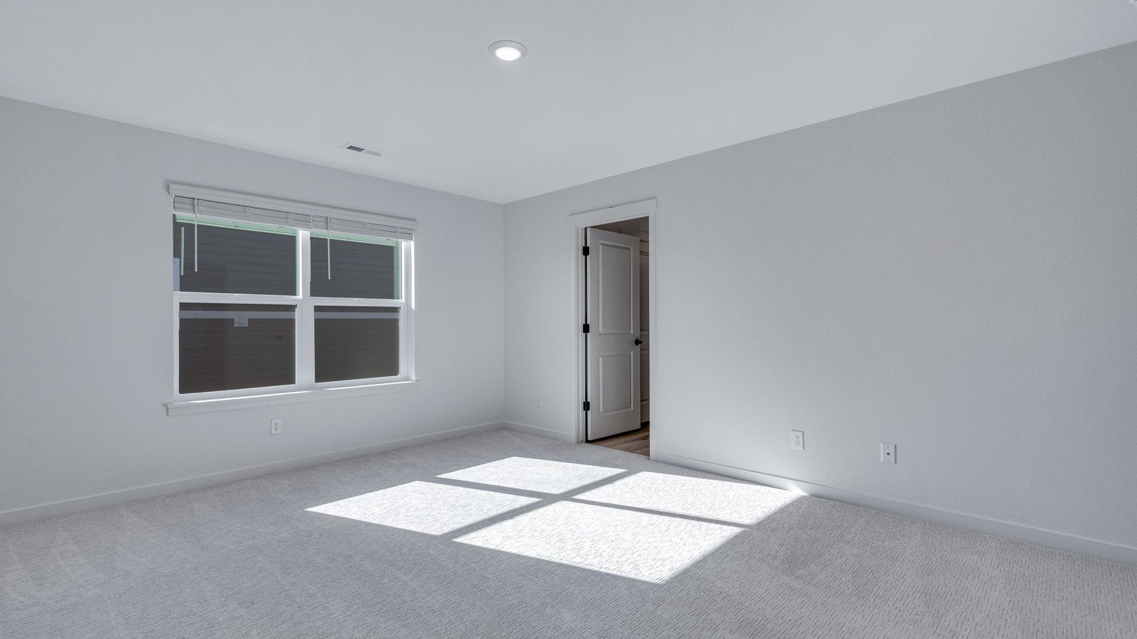 Primary bedroom in new construction home