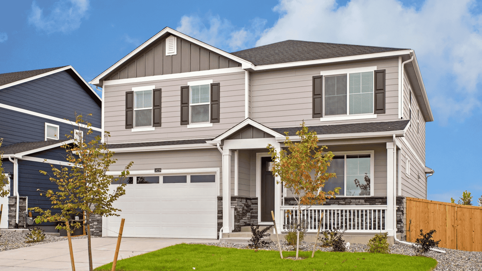 exterior of two story home in parker co