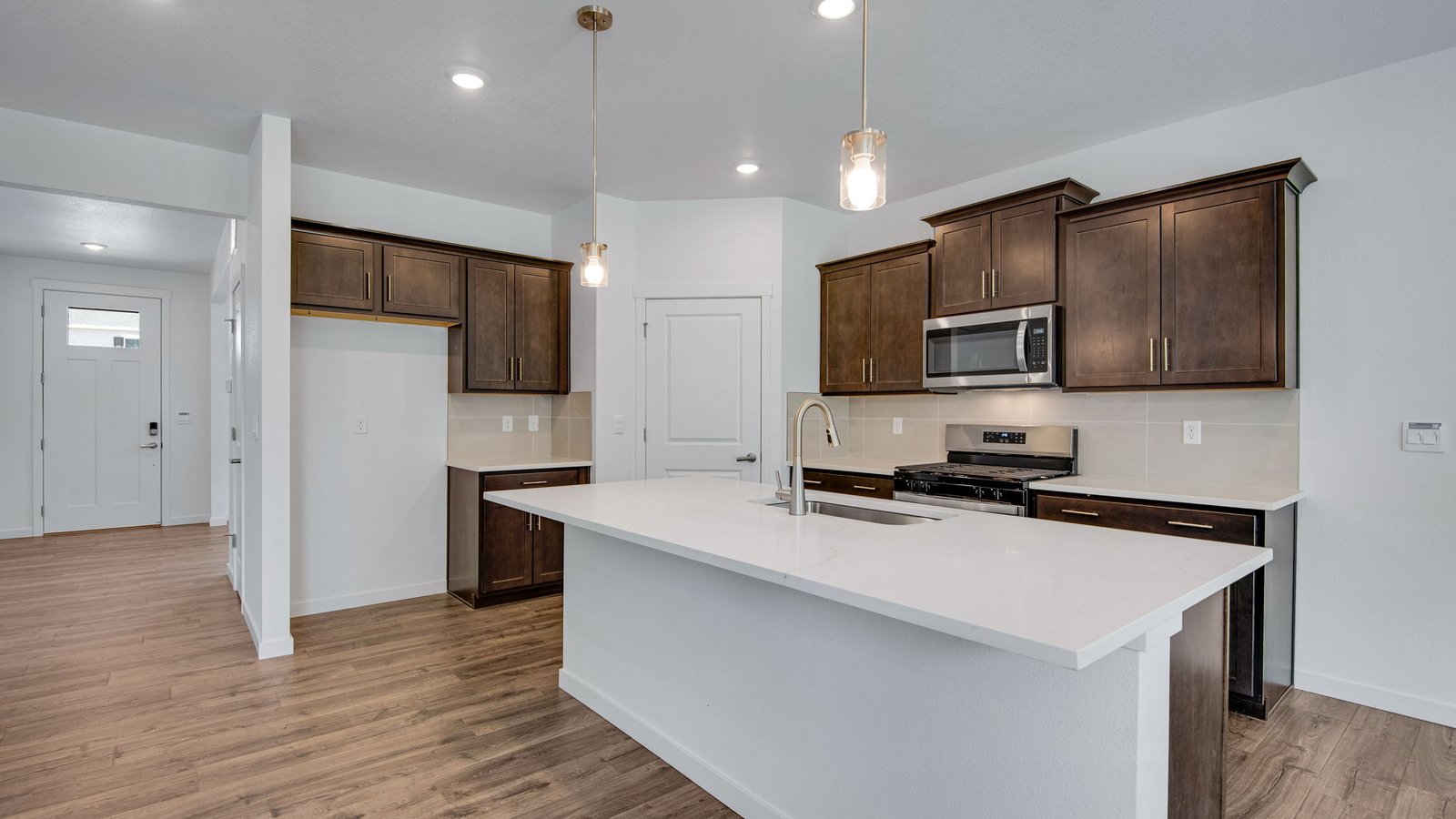 Spacious kitchen in new home in Trails at Crowfoot Community