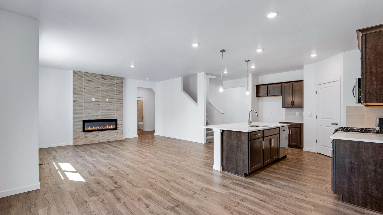 Open concept first floor layout in Henley floor plan