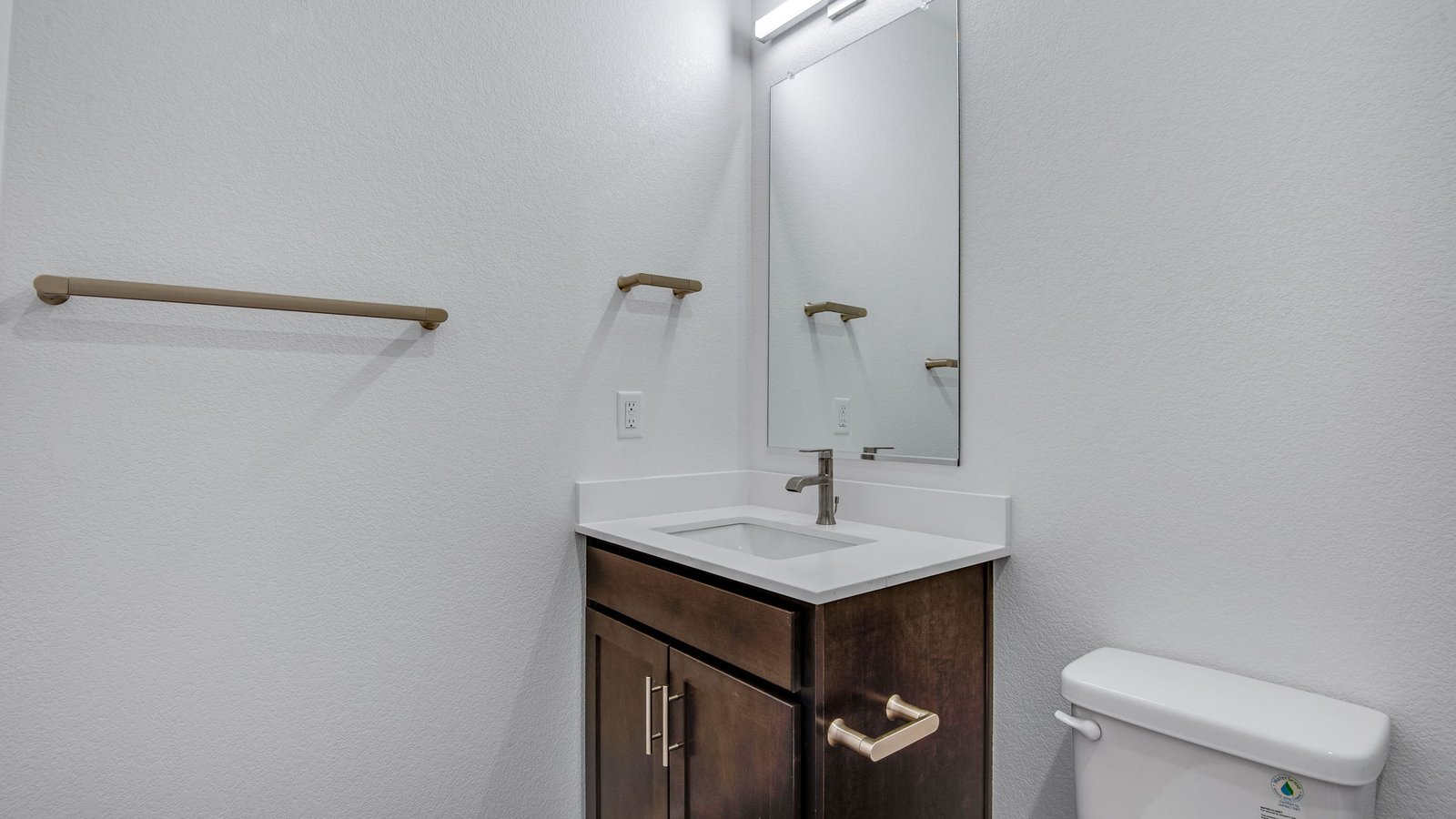 Secondary bathroom in new home community in Parker Colorado
