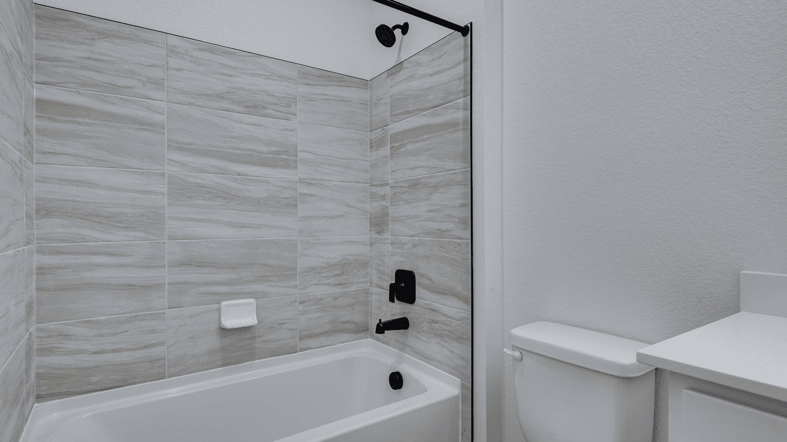 Secondary bathrom in new home at Trails at Crowfoot community