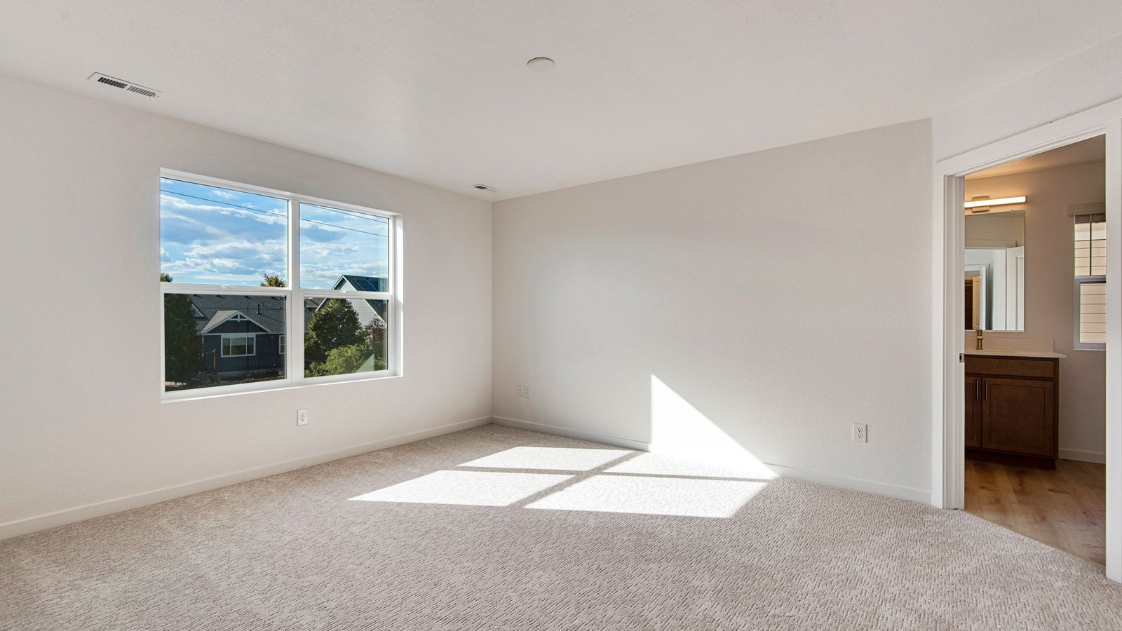 primary bedroom in new construction home