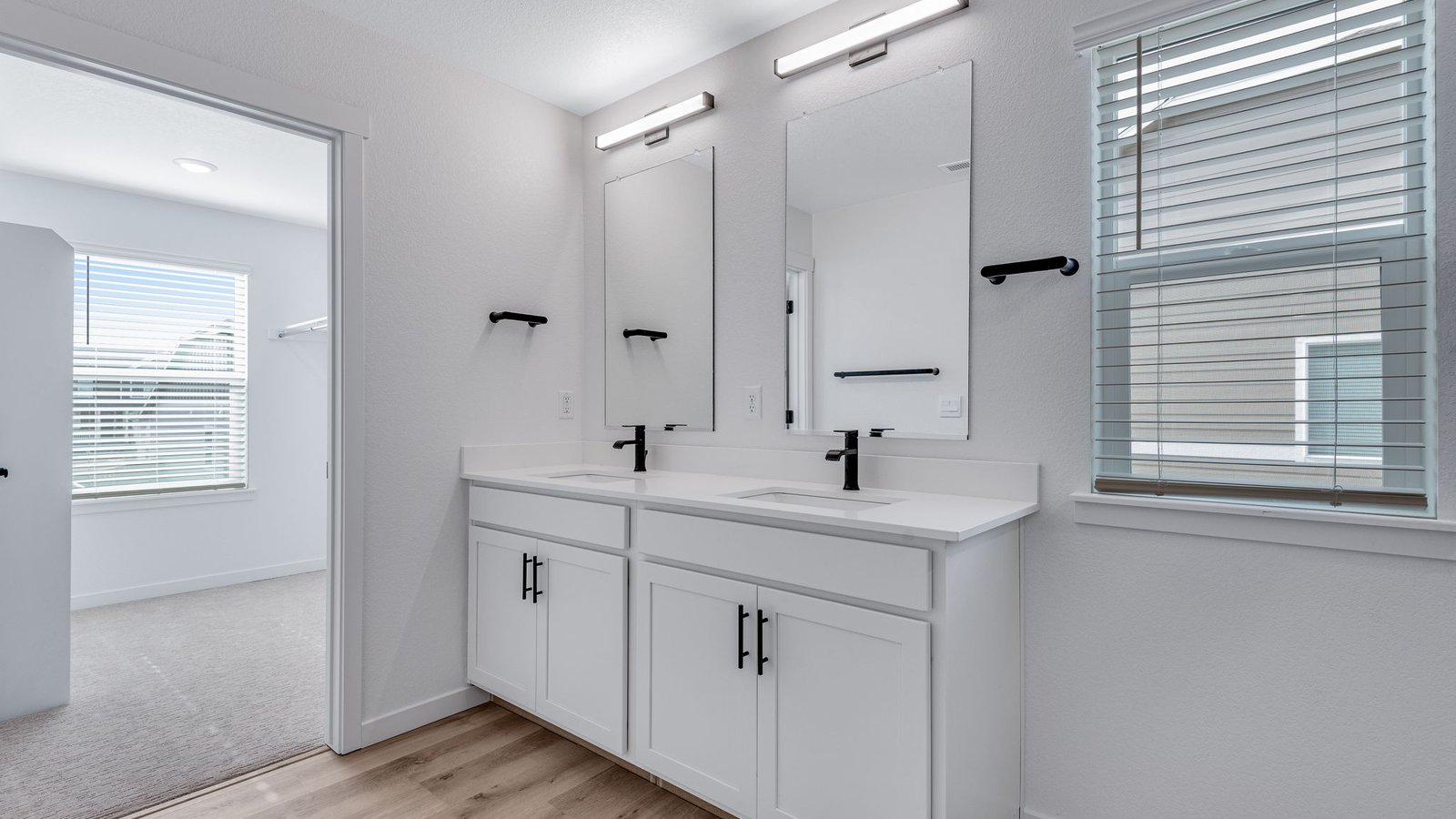 Primary bathroom with closet