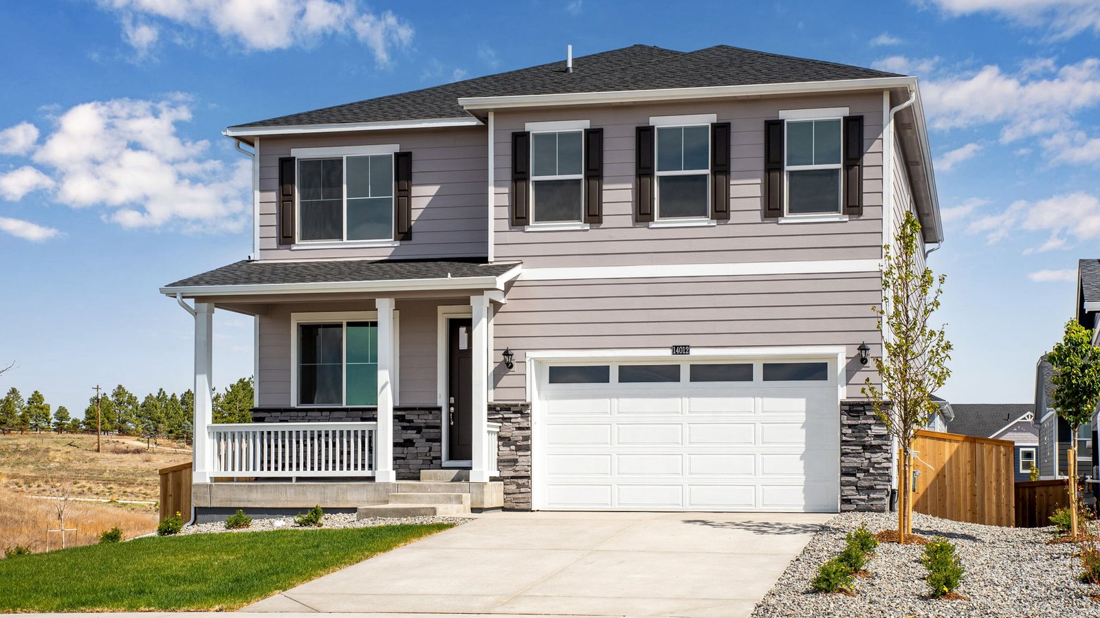 front exterior of new home