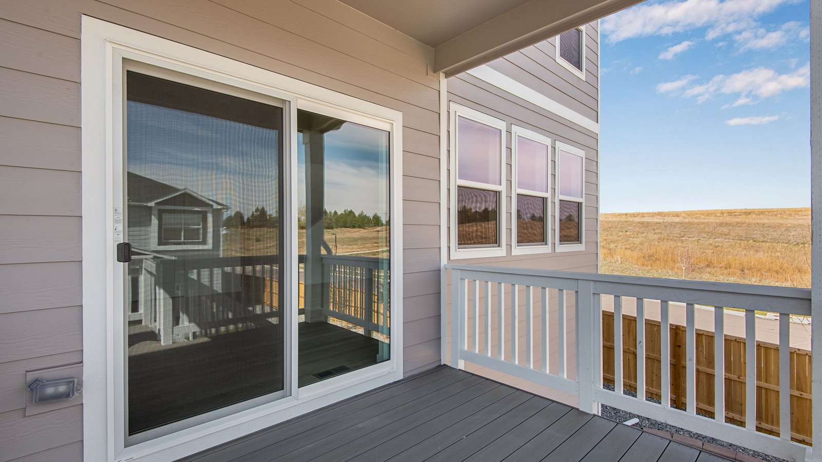 sliding glass door new home