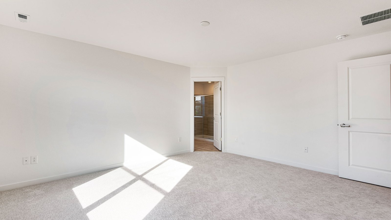 primary bedroom in new construction home