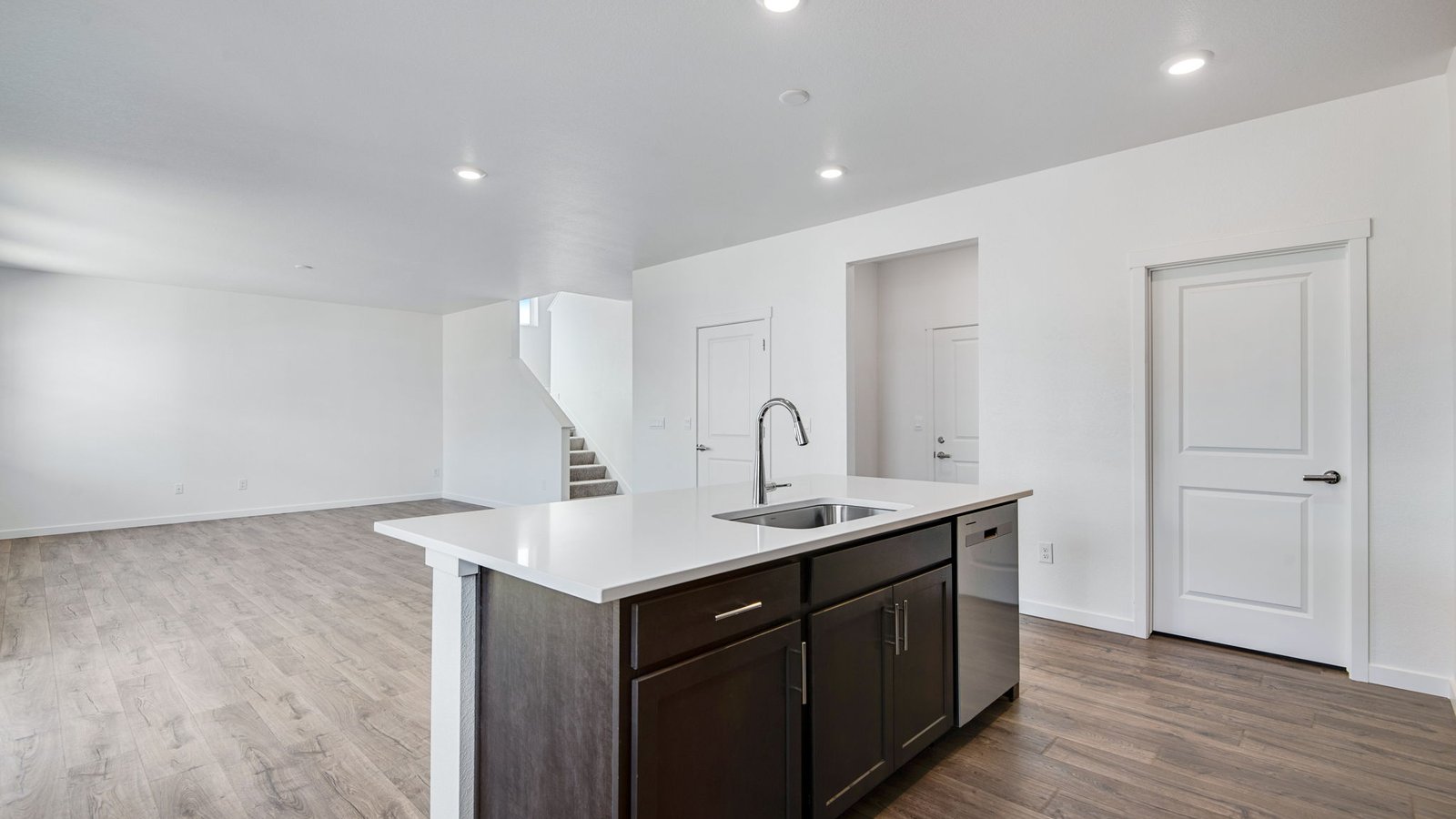 Spacious kitchen island in new home in Parker Colorado