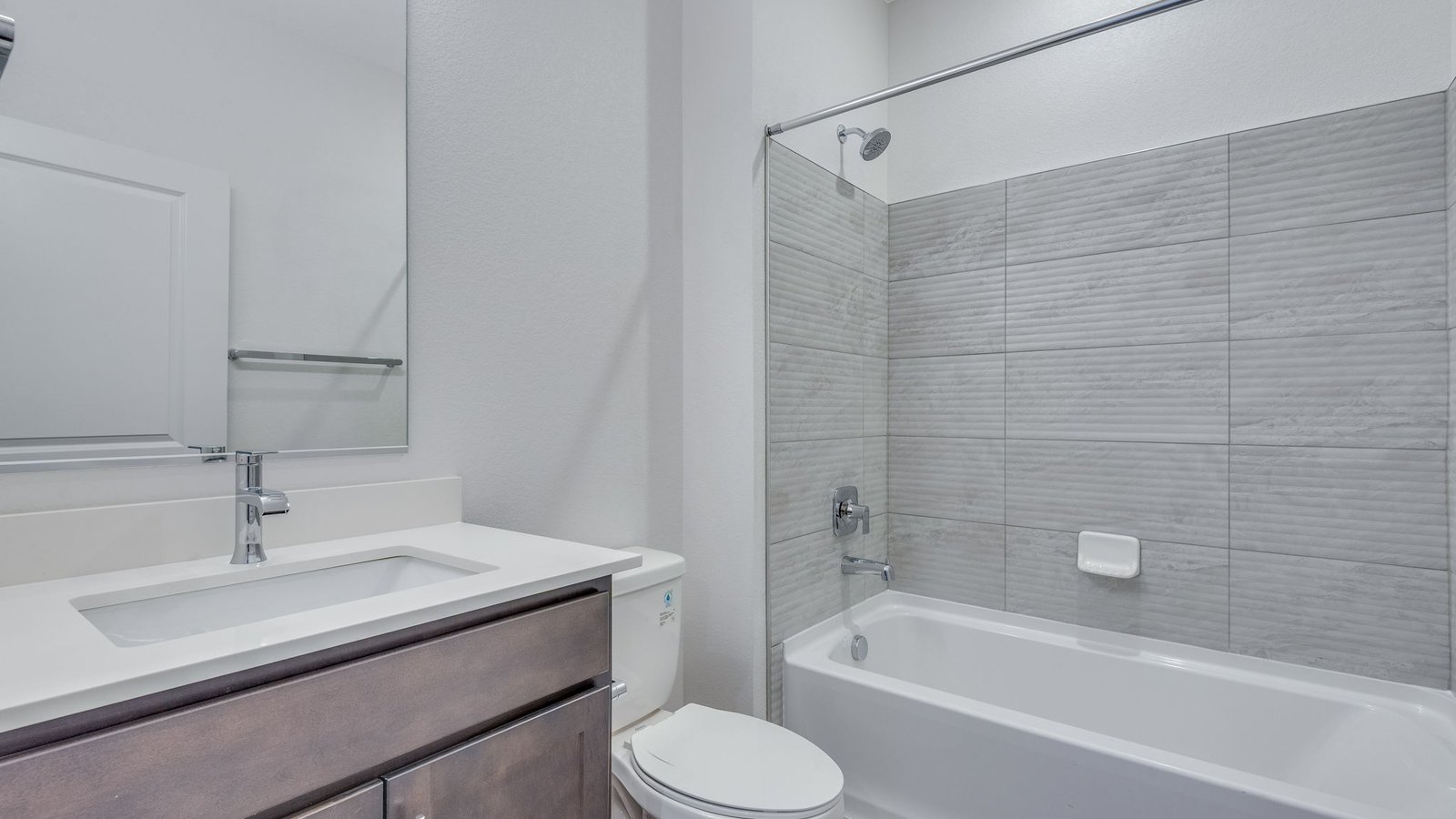 Secondary bathroom in new D.R. Horton home in Parker, Colorado