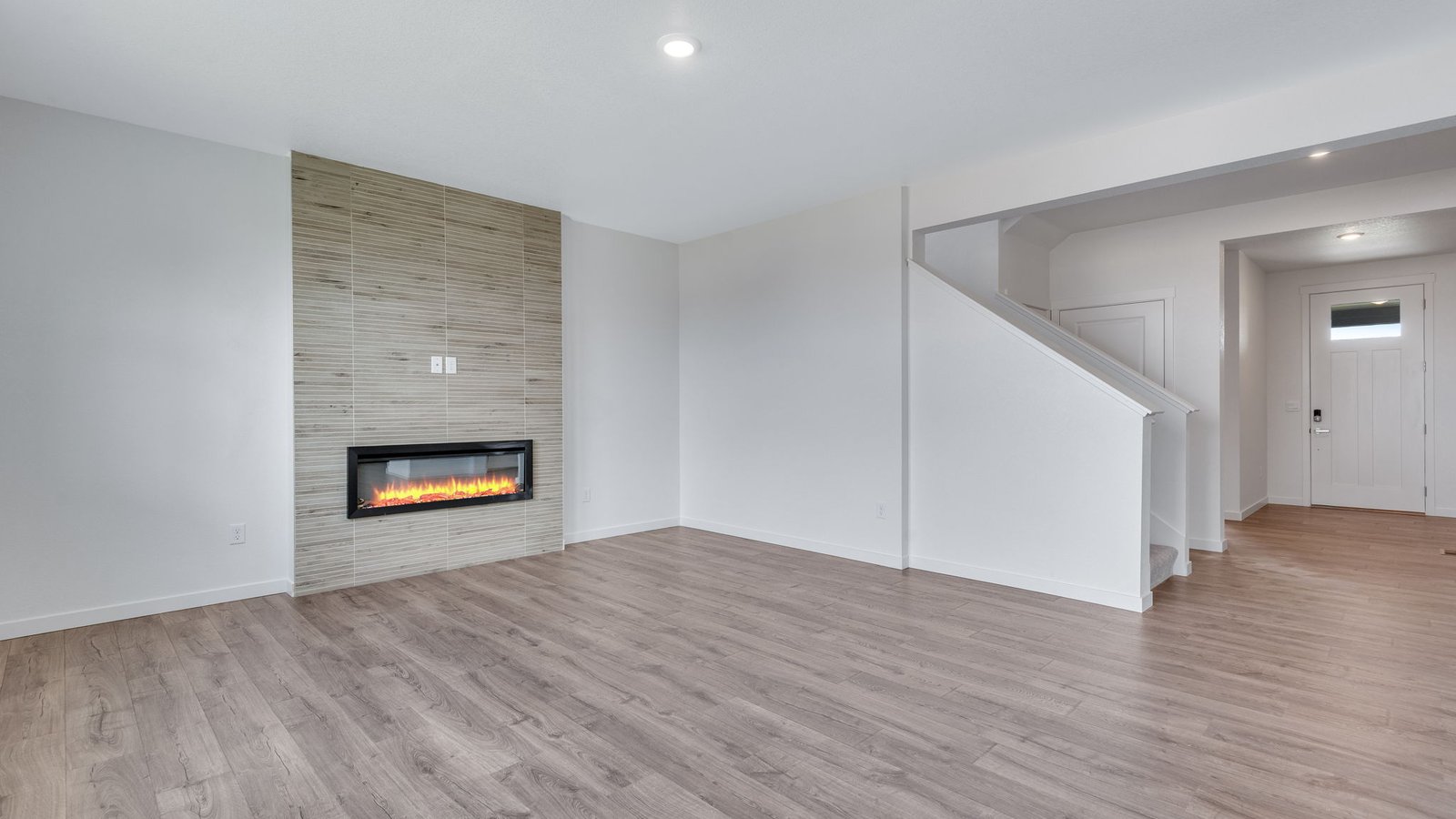 Great room space in new home at Trails at Crowfoot community in Parker, Colorado