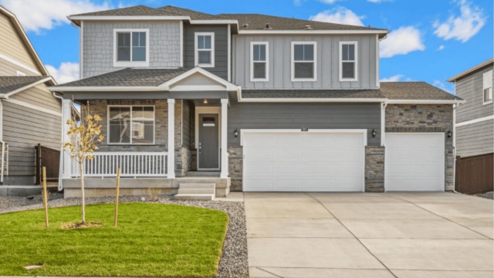 3 car garage new home in parker colorado