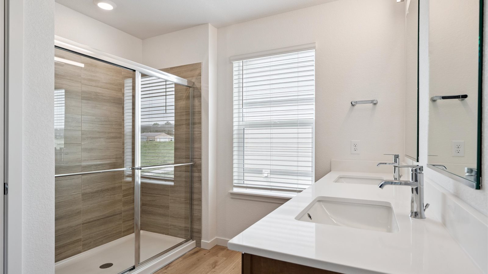 Walk in shower in new home