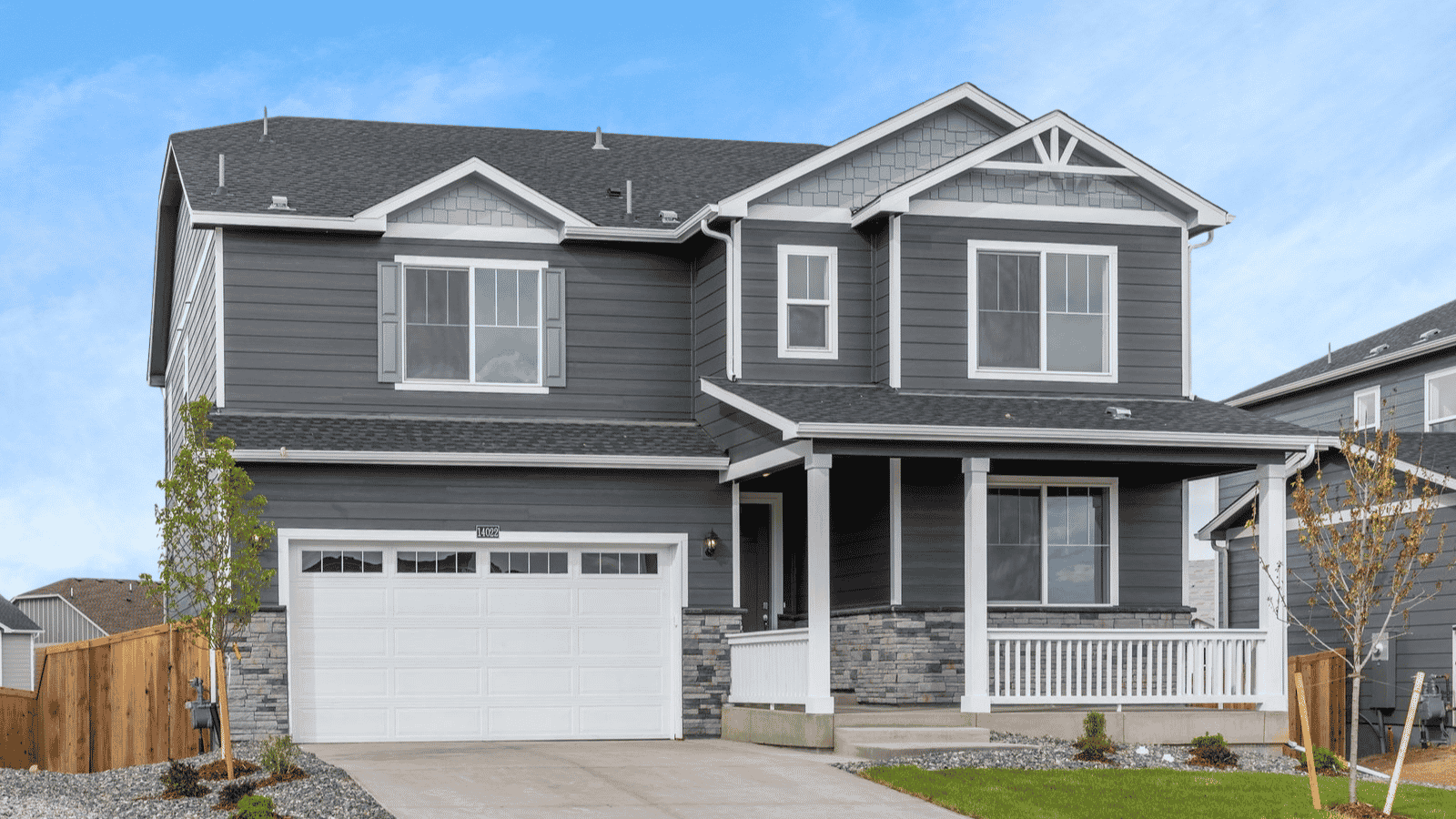 Exterior of two story home in Parker Colorado
