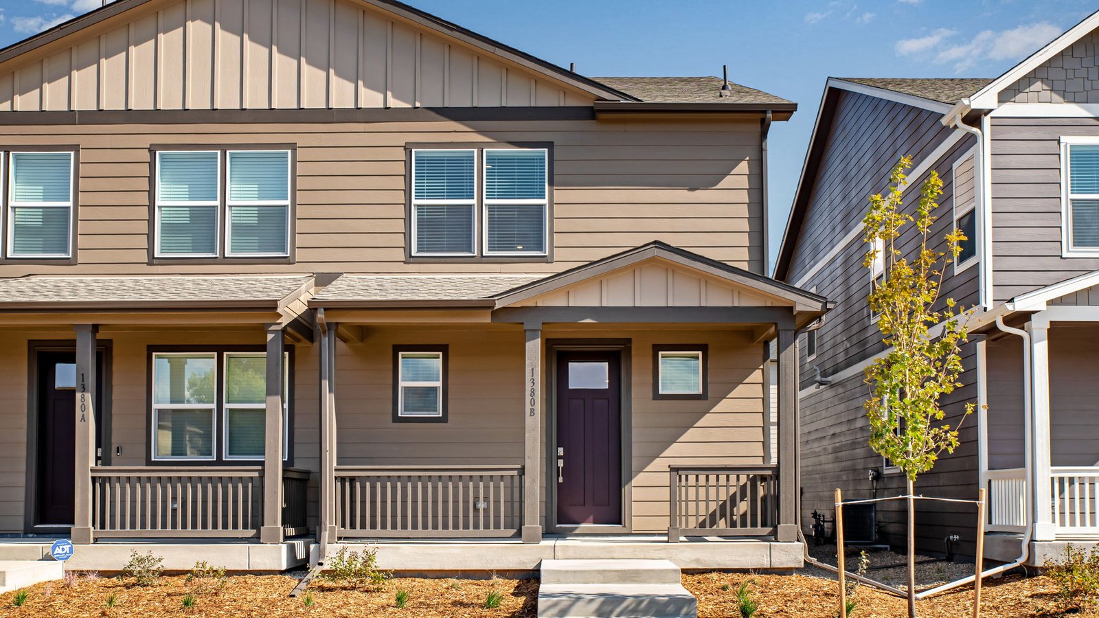 Exterior of two story home new home in Denver, Colorado
