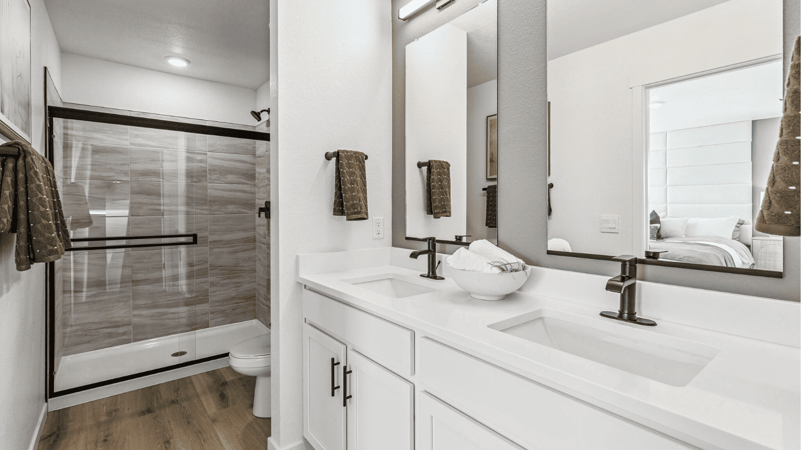 Primary bathroom in new home