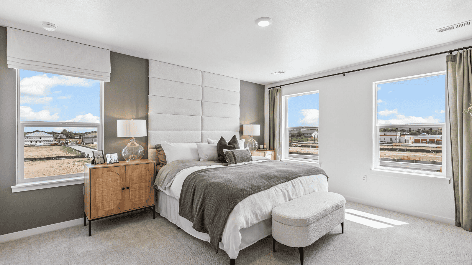 Primary bedroom in new home