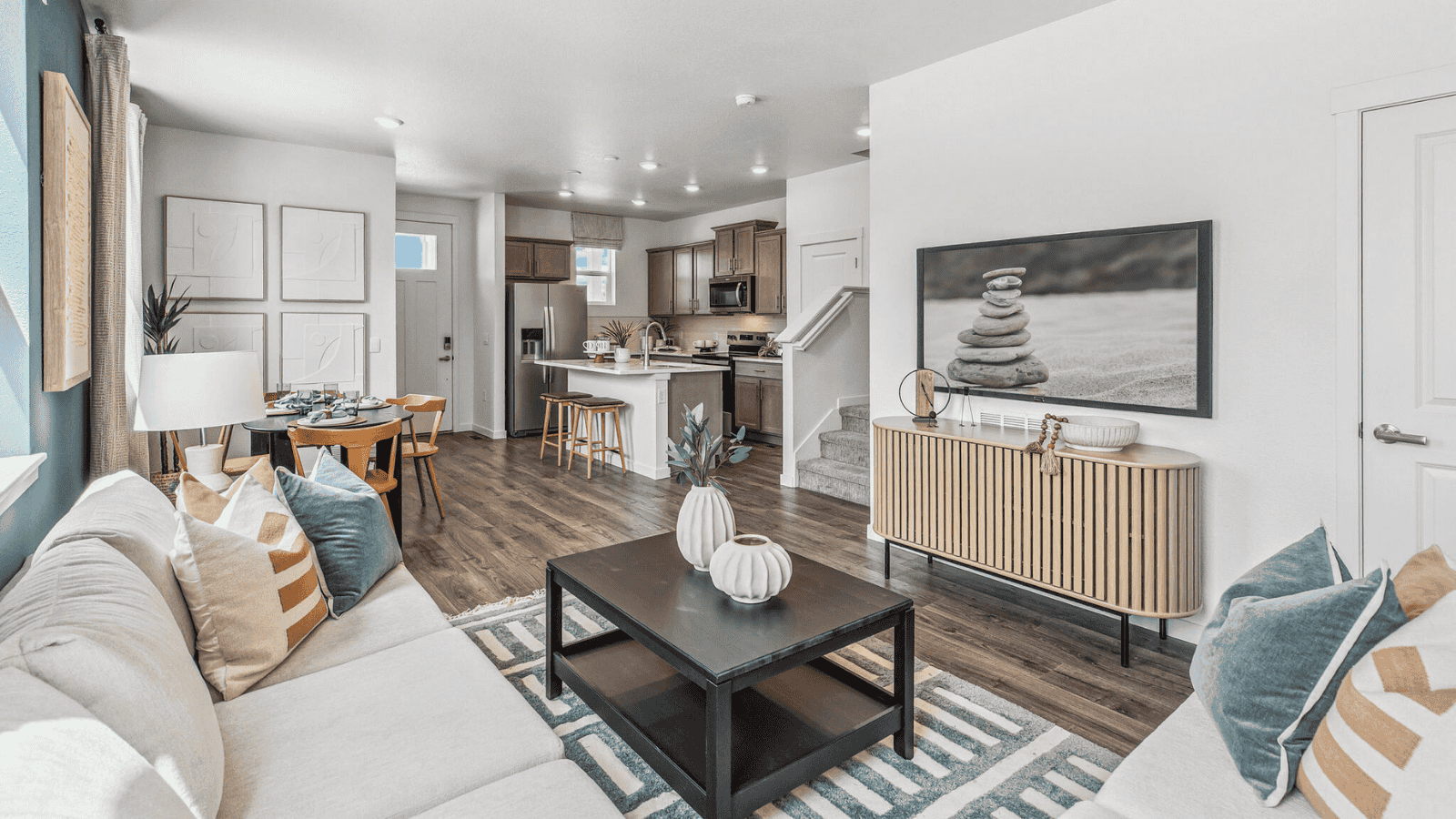 living area in new paired home