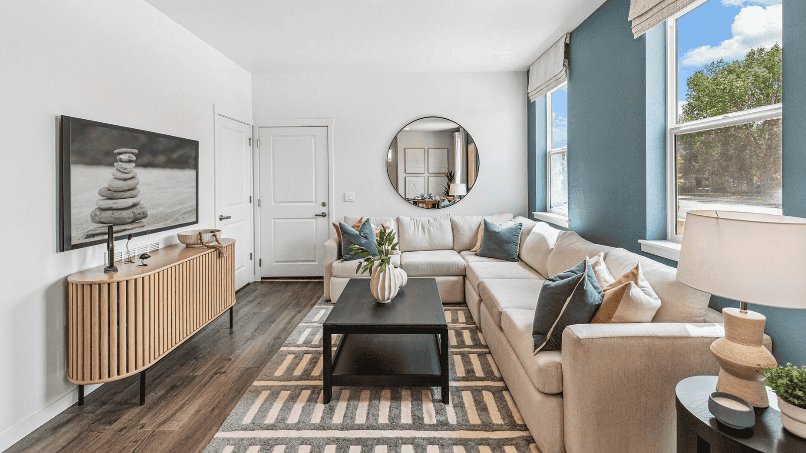 living area in new home