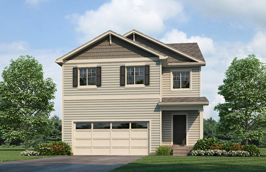 Pine floor plan elevation B at Lorson Ranch by D.R. Horton