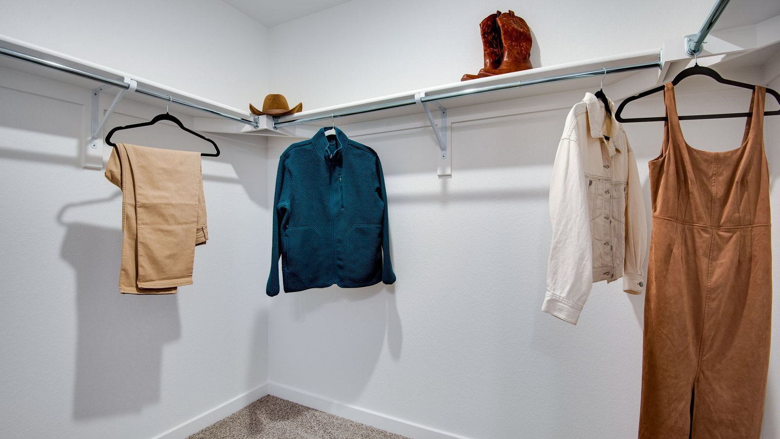 walk-in closet in new home