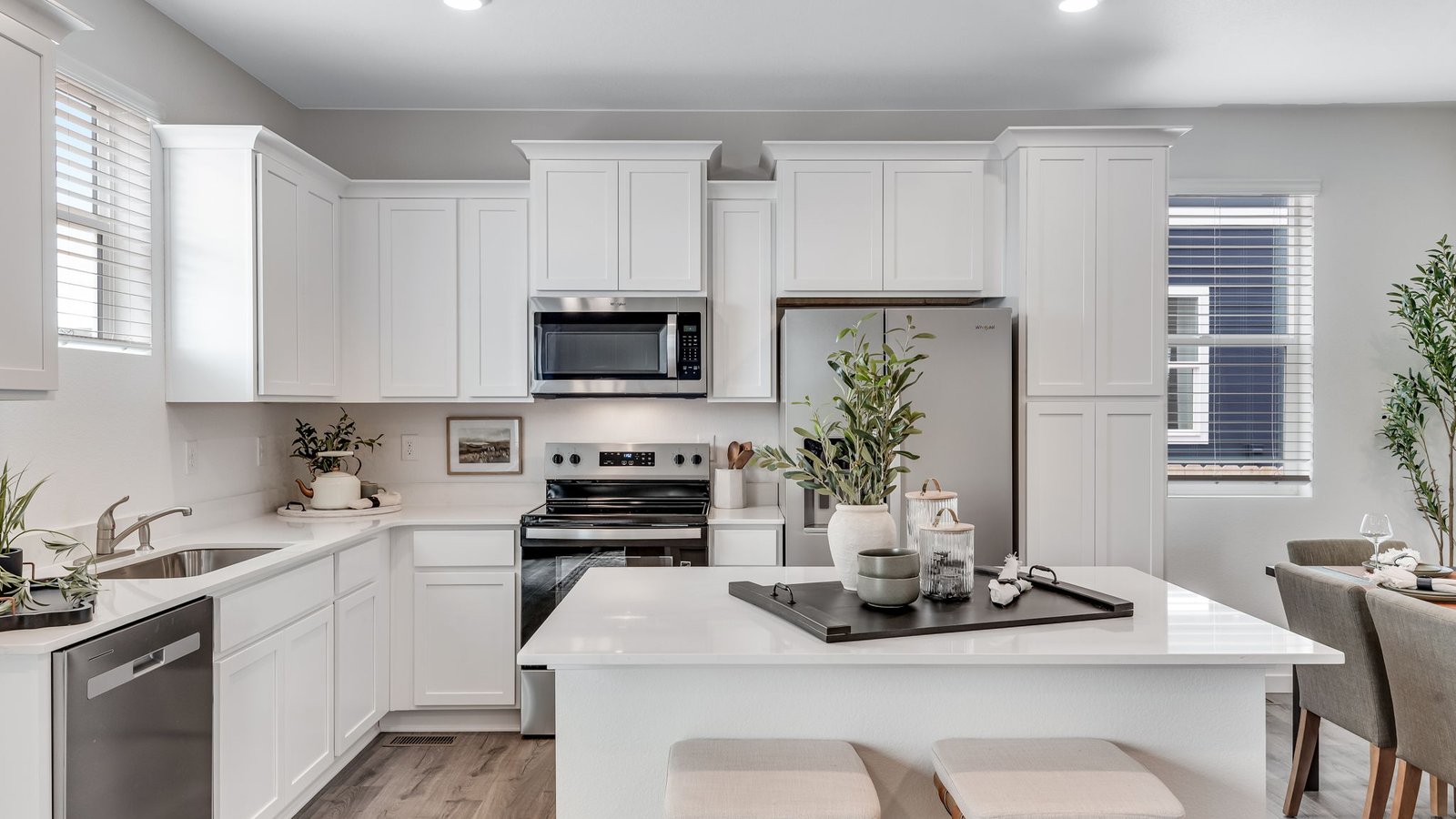 kitchen with stainless steel appliances in Colorado Springs, CO new construction home by D.R. Horton