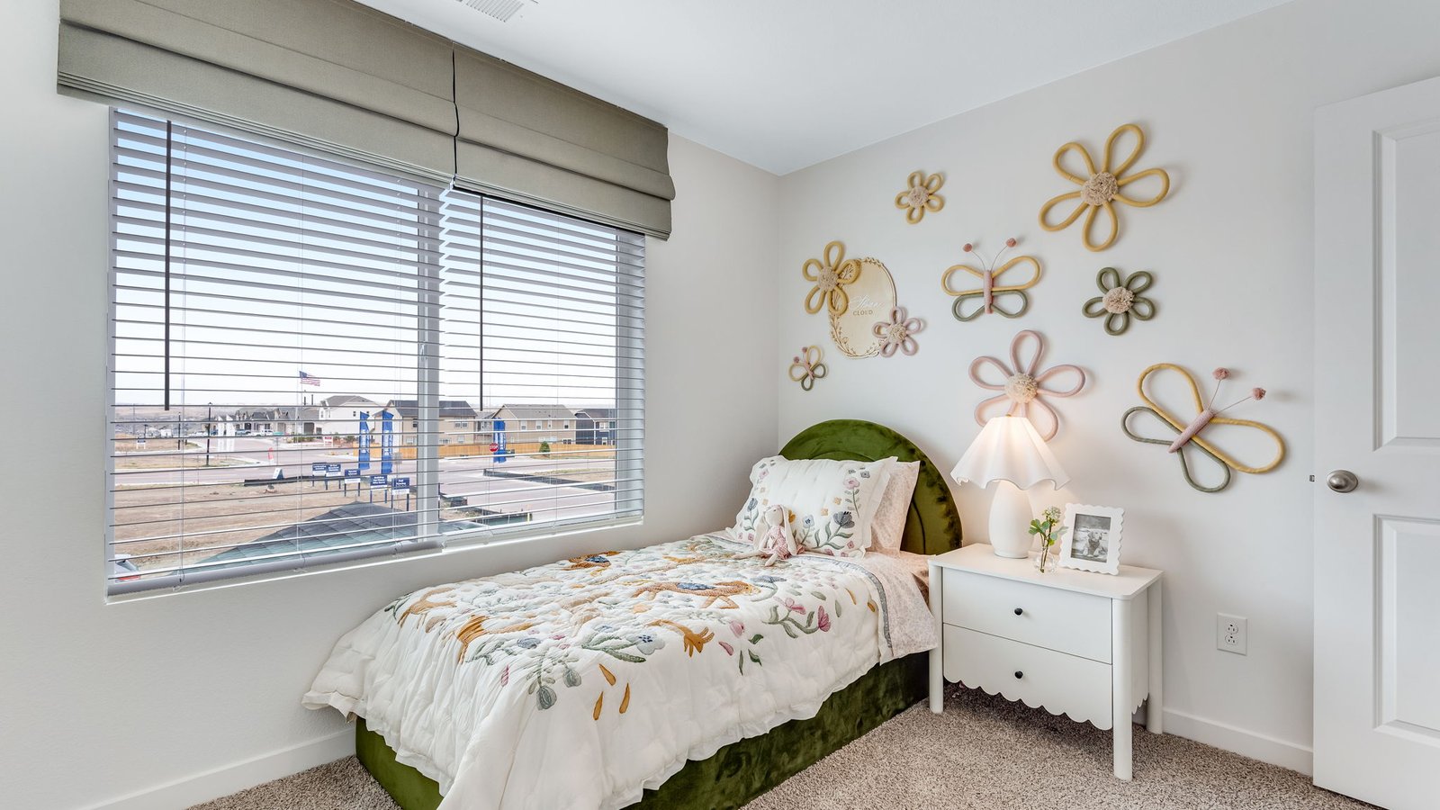 cute bedroom of model at Lorson Ranch in Colorado Springs