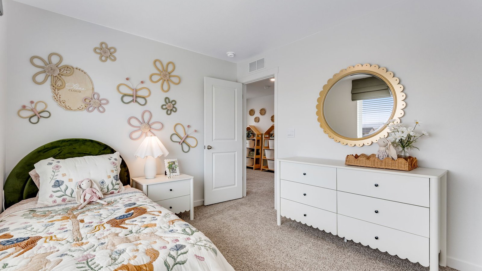 bedroom of model at Lorson Ranch in Colorado Springs