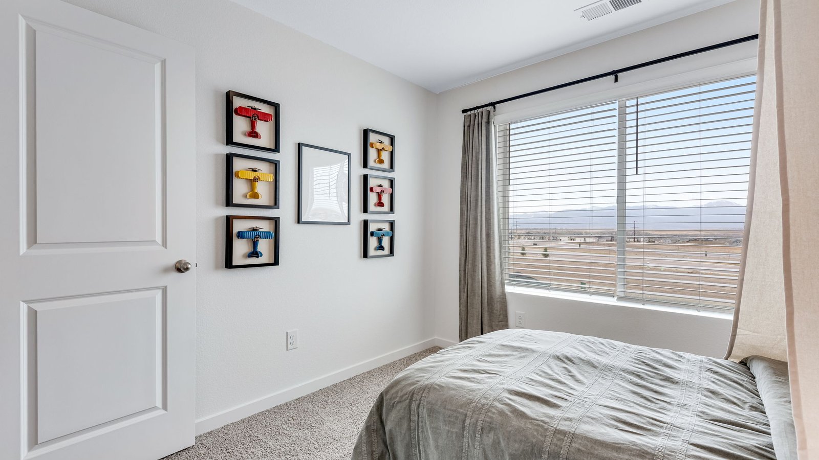 bedroom of model at Lorson Ranch in Colorado Springs