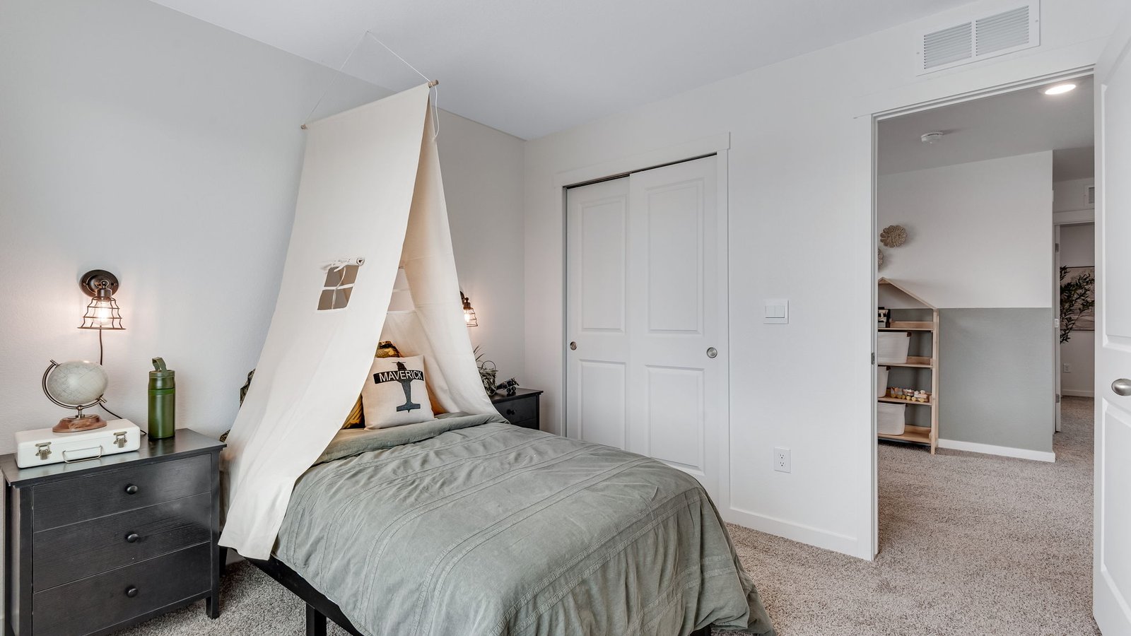 bedroom of model at Lorson Ranch in Colorado Springs