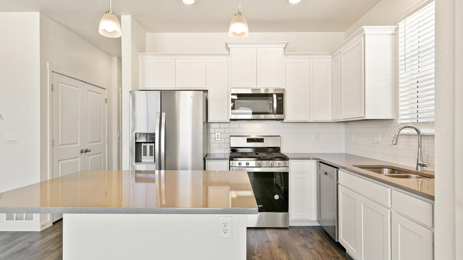 modern kitchen in new home