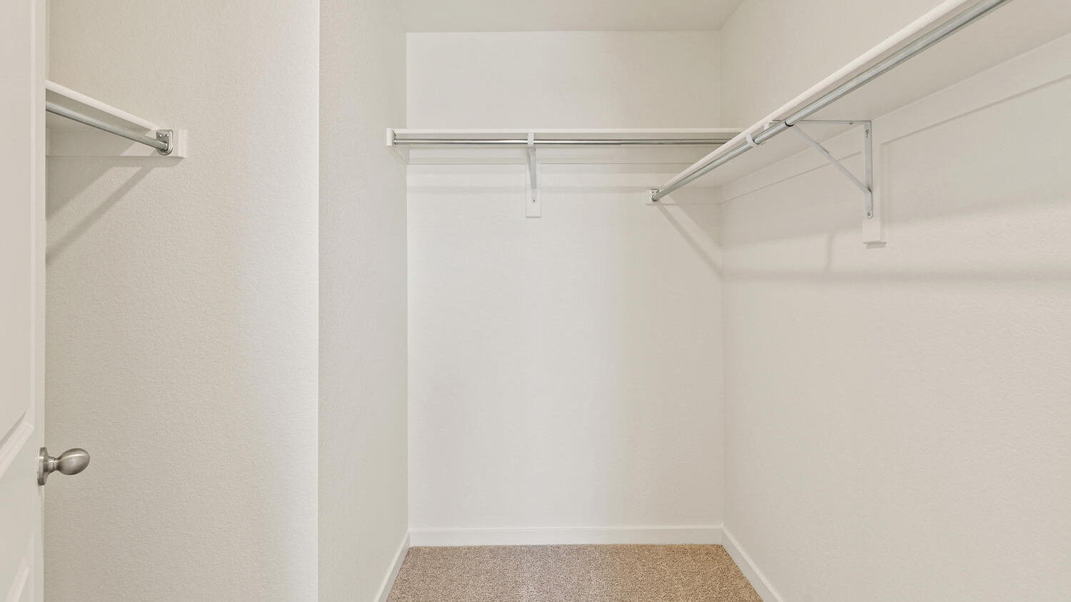 walk-in closet in new home