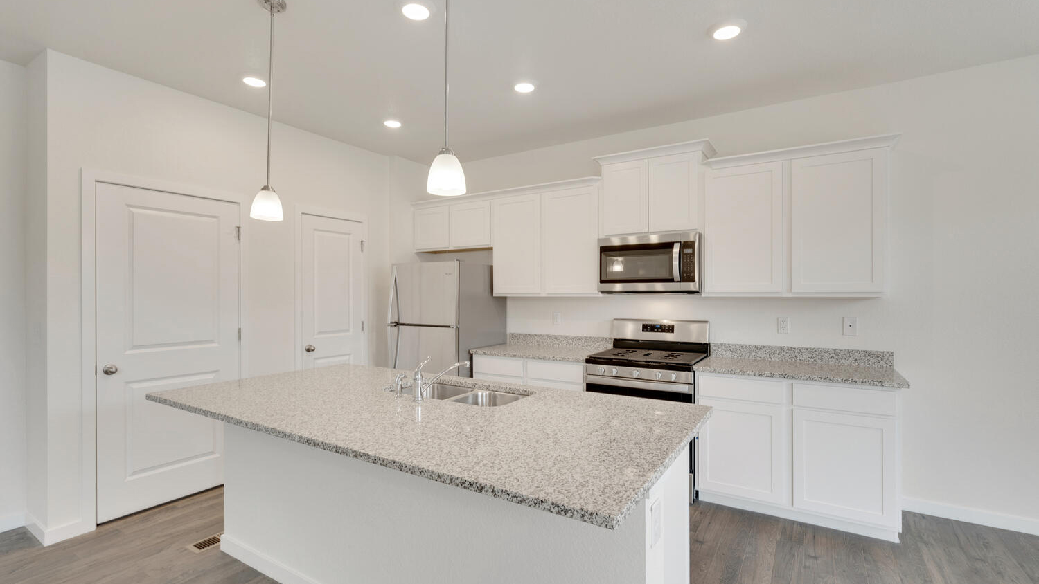 modern kitchen in new home