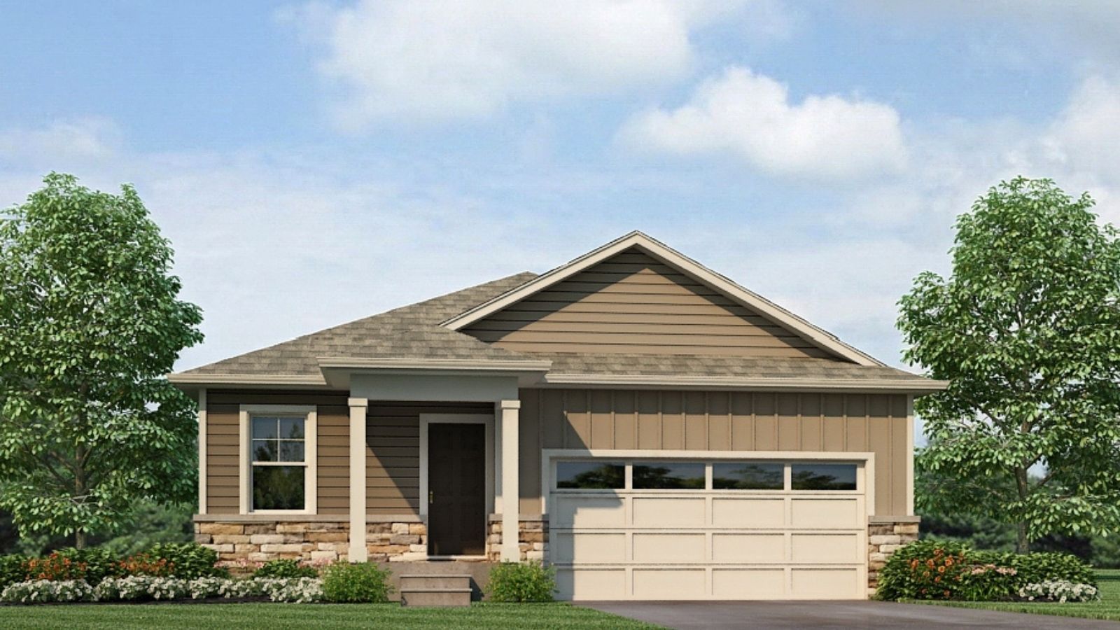 Exterior rendering of the Adair floor plan in Colorado Springs by D.R. Horton