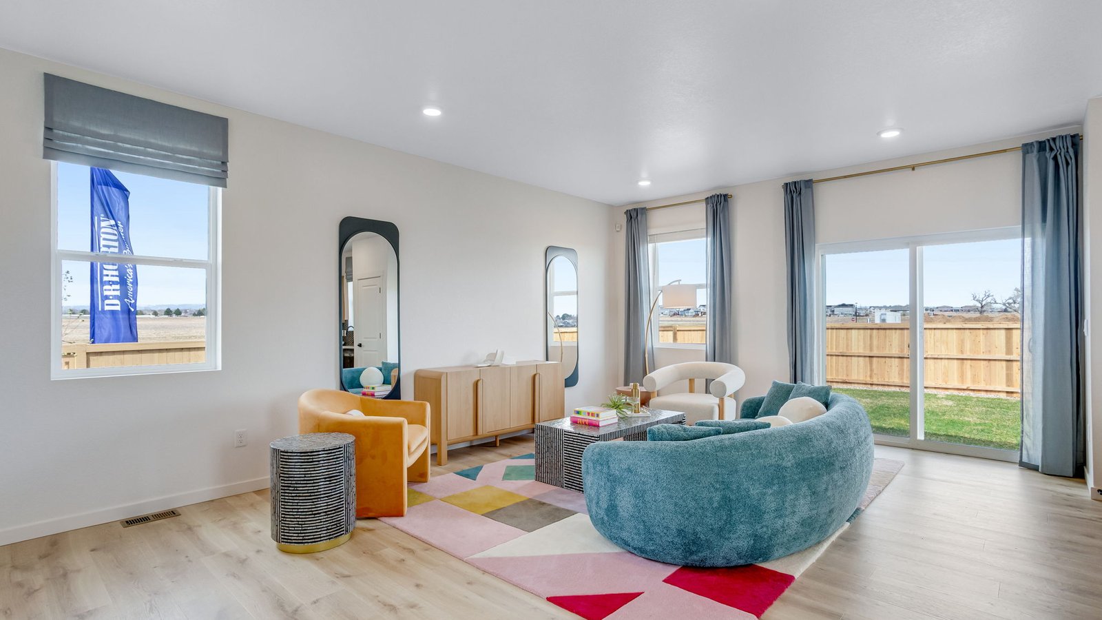 living area in new home