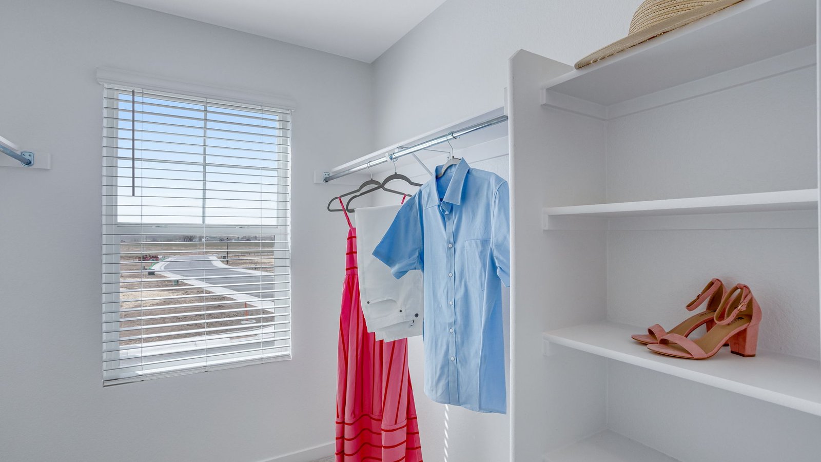 walk in closet in new home