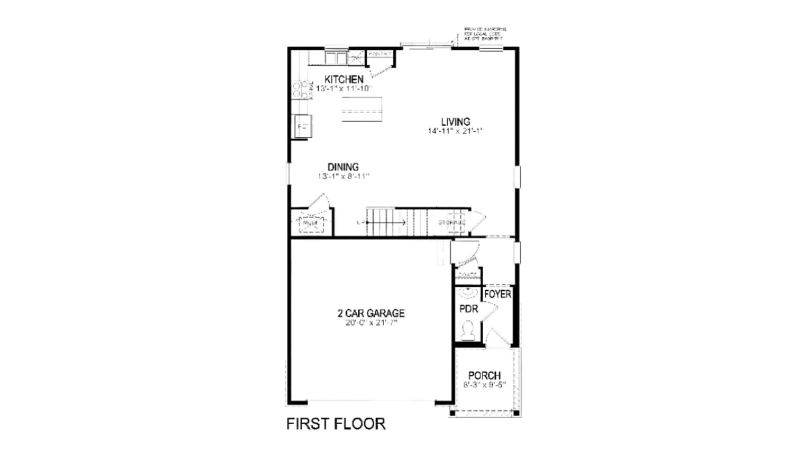 first floor of new home