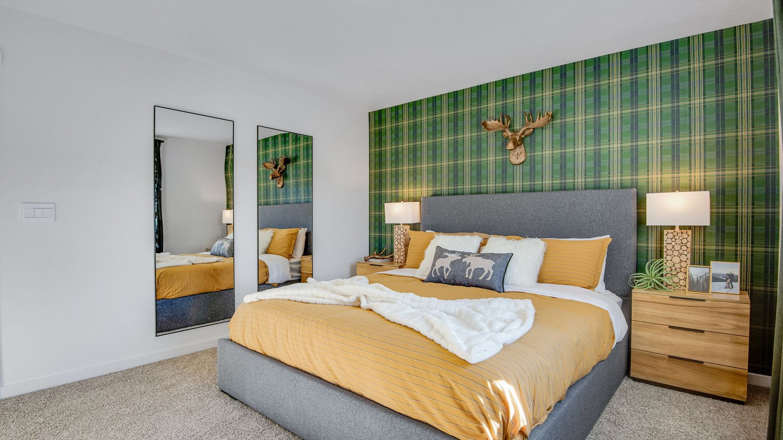 large primary bedroom in new home