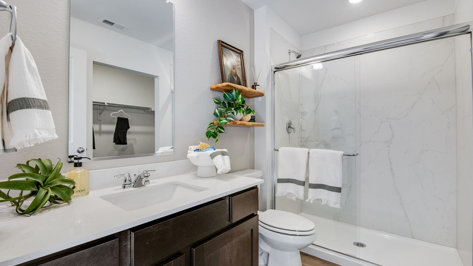 Private attached bathroom to primary in Ellston Park new home community
