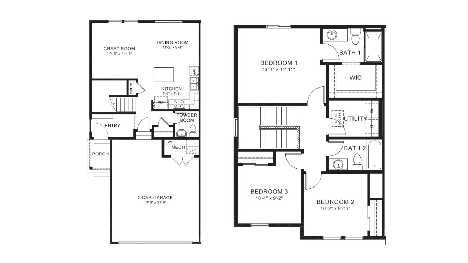 Spruce floorplan by D.R. Horton in Ellston Park Colorado Springs, CO