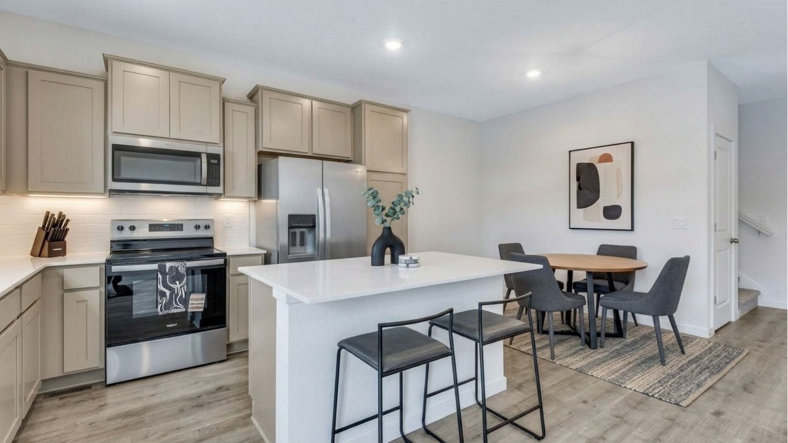 kitchen to dining area new home
