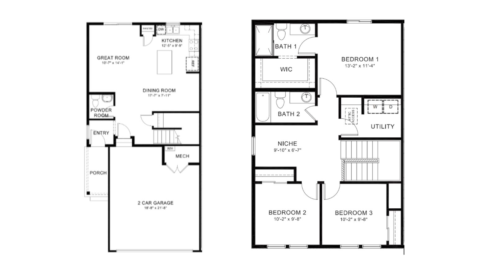 Cottonwood floorplan by D.R. Horton in Ellston Park community Colorado Springs