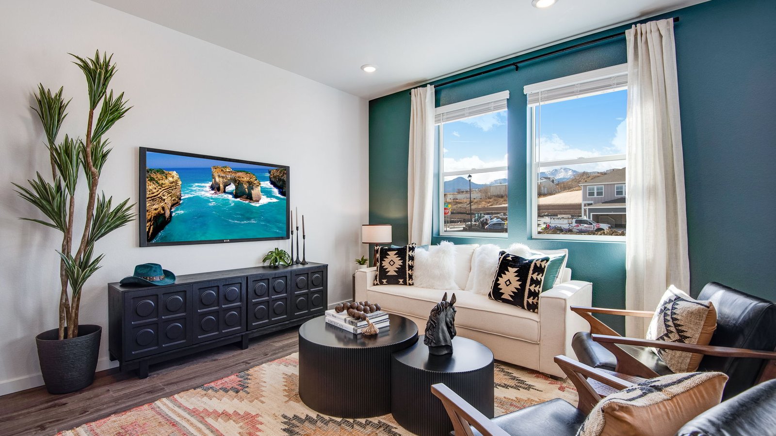 living area in new home